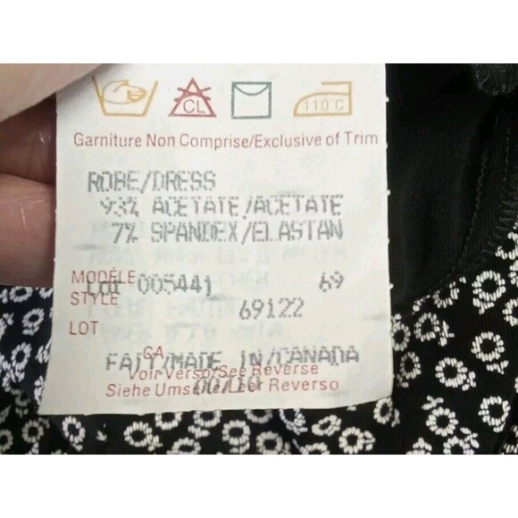 Joseph Ribkoff Maxi Dress Floral Black Size 12 Slit Sides Zip Back Stretch - Picture 10 of 11